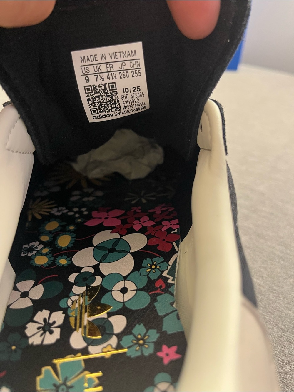 Adidas x Liberty London Gazelle Bold 'Black Floral' Women's Shoe Size 9 IH1922 - Picture 10 of 12